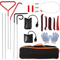 Professionelles Essentielles Autowerkzeug-Set 16-teilig, Mit Langarm-Greifer, Luftkeilpumpe, Handschuhen, Tragbarer Tasche