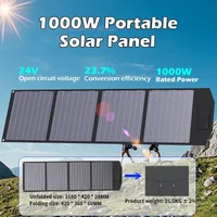 1000W Foldable Solar Panel Portable Monocrystalline ETFE 18V-24V Solar Charger Solar Generatorsfor RV Camping IP67 Waterproof