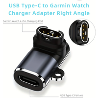 USB C 90 Degree Adapter,Garmin Watch Charger Cable Converter for Garmin Fenix 7/6/5,Forerunner 945 45 45S 245,Instinct 1/2/2S