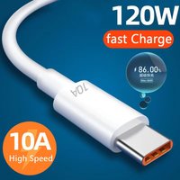 Universal 120W 10A USB to Type C Cable Super Fast Charging Cable For Huawei P40 Honor Data Cord For Xiaomi Redmi 0.3/1M/1.5M/2M