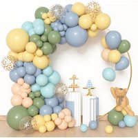 Blue Yellow Green Balloons Garland Arch Kit for Classic Winnie Bear Bee Honey Theme Birthday Babyshower Party Decor Supplies
