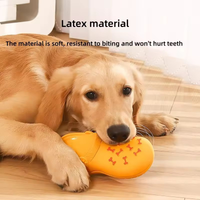 Dog Chew Squeaky Rubber Slipper Toy Interactive Silicone Puppy Teeth Cleaning Toy Durable Bite Resistant Pet Stress Relief Toy