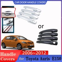 for Toyota Auris E150 Accessories Corolla Blade 2006~2012 Imitation Carbon Fiber Handles Or Chrome Door Handles Car Accessories