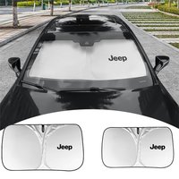 Car Sun Visor Sunshade Windshield Cover UV Protection Accessories For JEEP Renegade Grand Cherokee JK Wrangler Compass Valve Cap