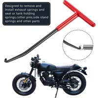 1pcs Motorcycle exhaust snap hook Universal T-handle exhaust pipe spring puller mounting hook Disassembly and repair tools