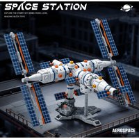 Space Station Building Blocks City Architecture Bricks Aerospace Rocket Toys Kids Christmas Birthday Gifts for Children Boys Gir
