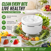 Household Wireless Fruit Vegetable Cleaner Rechargeable Portable Machine For Removing Pesticides Residues From Fruits Vegetables