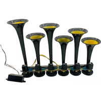 Klaxon à Air électrique 6 tubes 8 tons 24V 8A 125dB pour camions, klaxon de voiture musicale haute puissance avec télécommande universelle adaptée pour LORRY