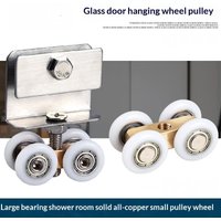✰✪Full Copper Bearing Sliding Door Pulley Roller Low Friction with Clips Screw for Commercial Partition