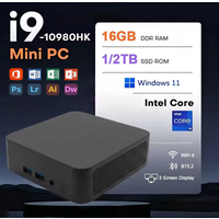 2026 Mini PC Intel Core I9 10980HK WIFI 6 BT5.2 Gaming Computer Windows 11 16GB 32GB RAM 2TB SSD With 3 Years Warranty