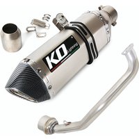 Motorcycle Full Exhaust Escape System Stainless Steel Front Link Pipe 51mm Muffler With DB Killer For GY6-125/150 2026