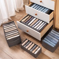 Jeans Pants Storage Box Wardrobe Clothes Organizer Cabinet Drawer Separator Underwear Socks T-Shirt Storage Organizers
