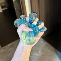 Realistic Clear Blue Ice Cube Stress Relief Toy Fidget Toy For Anxiety Soft Sensory Toy For Adults Gift
