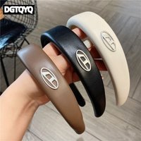 2026 Letter Solid Wide Hair Band Hoop for Women Vintage Soft Elastic Headband Girls Bezel Hairband Headwear Fashion Hair Clips