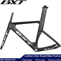 BXT Carbon Fiber Road Bike Frame Disc Brake Bicycle Frame Thru Axle Carbon Road Frame Racing Frameset