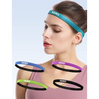 AOLIKES Unisex Sports Hairband Non-Slip Silicone Strip Sweat Guide Elastic Headbands Sweatband Yoga Running Fitness Hair