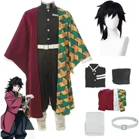 Anime Kimetsu No Yaiba Tomioka Giyuu Cosplay Costume Accessories Suit Uniforms Costumes Wig Child Adult Party Gift