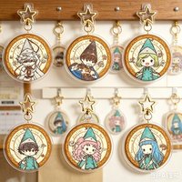 FACTORY STORE 6CM Charm Anime Witch Hat Atelier circle Acrylic Pendant Keychains Accessories Lovely Products Collection Gifts