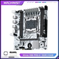 MACHINIST X99 Motherboard Intel Xeon E5 2696 V3 CPU LGA2011-3 DDR3 16GB RAM NVME/SATA M.2 White PR8-H