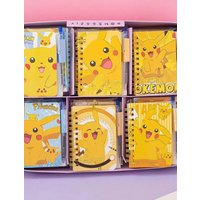 Pokemon Pikachu with Pen Spiral Notebook Cartoon Creative Loose-Leaf Notebook Student Colored Pages Lined Notebook