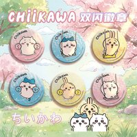 chiikawa anime pin badge 75mm 58mm enamel metal badge new design all characters double flash badge anime merchandise collectible