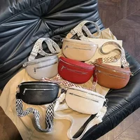 Simple Casual Solid Color PU Sweet Waist Packs Soft Popular Commuting Chest Bag 2026 Hot Selling Stitching Zipper Crossbody Bag