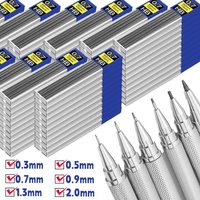 0.3 0.5 0.7 0.9 1.3 2.0mm Metal Mechanical Pencil Set with HB Leads Drawing Painting Automatic Pencil Office School Stationary
