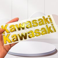 3D Kawasaki Sticker Logo Motorcycle Tank Helmet Gold Decal Z900 Z1000 Z800 Z750 Z650 Z400 Z300 Ninja 650 Ninja 400