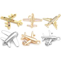 AliExpress Rosediy 18K Gold Color Airplane Bicycle Tower House Windmill Charms Pendants High Quality Jewelry Making Necklace Earrings Accessories