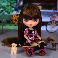 ICY DBS Blyth 1/6 BJD30cm Brown Hair Open End Doll, please refer to the doll options selection, suitable for gift giving