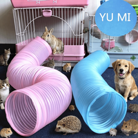 Collapsible Small Pet Tunnel, Flexible DIY Tube Toy for Hamster Rabbit Guinea Pig Chinchilla Ferret Exercise Hideout