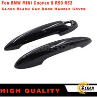 For BMW MINI R50 R52 R53 R55 R56 R57 R58 R59 New 1Pair Door Handle Black or Carbon Fiber Cover Easy Installation car accessories