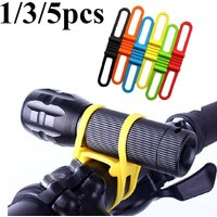 Mountain Road Bike Torch Silicone Strap Phone Flashlight Bands Elastic Bandage Bicycle Light Mount Holder Bike Accessories