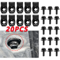 Automotive Self-tapping Screws U-clamp Car Body Bolts M6 Engine Cover Bumper Fender Liner Retainer Fastener Rivet Screws