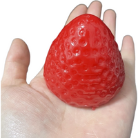 Taba Squishies Strawberry Fruit Squeeze Toys Kawaii Sticky Stress Fidget Toy Gift Perfect Desk Accessory for Kids Adults