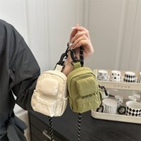 Nylon Hanging Neck Coin Purse Korean Style Multifunction Lanyard Crossbody Bag Hip Hop Mini Wallet Lipstick Earphone Bag Girl