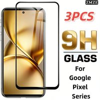 3Pcs Full Screen 9H Tempered Glass Protector for Google Pixel 10 10A 9 9A Pro XL Anti Fingerprint Easy Install HD Clear Glass