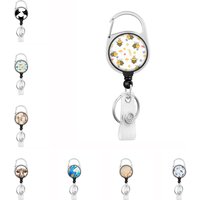 small animal Clip Lanyards ID Badge Holder Porta Credencial Lanyards Keychain Badge Reel Nurse Retractable Wholesale