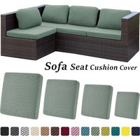 Jacquard Patio Sofa Cushion Cover Universal Outdoor Stretch Sofa Cover Solid Color Cushion Protector Waffle Pattern
