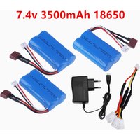 7.4V 3500mAh 18650 Li-ion Battery For Wltoys 10428 /12428/12423 RC Car Parts 2s 7.4v Bateria For SCY-16101 SCY-16102 SCY-16103
