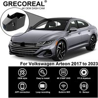 GRECOREAL 4K Dash Cam Front Rear 2160P WiFi Dual Dashcam APP Control Easy Install Plug Play Compatible with Volkswagen Arteon Vw