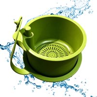 Adjustable Sink Food Strainer Push-to-Pour Kitchen Drain Filter Catches Food Waste Hair & Debris For Pasta Soup Shower