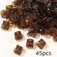 45 Black or Amber Mini Hair Clips—geometric Clips with A Strong Grip for Everyday Commuting