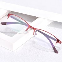 Myopia Glasses Women Blue Light Half Frame Computer Eyeglasses 2 PCS Female Ultralight Metal Square Nearsighted Eyewear 0 ~ -6.0
