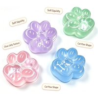 Transparent Jelly Cat Paw Squishy Toy Soft TPR Fidget Squeeze Stress Relief Desktop Decor Kids Birthday Gift