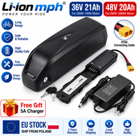 Li-Ion MPH Hailong E-Bike Akku 36V 21Ah 48V 20Ah Lithium-Akku mit 5A Ladegerät für 250W 500W 750W 1000W Elektrofahrrad EU-Lager Polen
