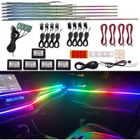 14 in 1 18 in 1 64 Color RGB Symphony Car Atmosphere Interior LED Acrylic Guide Fiber Optic Universal Decoration Ambient Lights