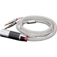 16 Cores Pure Silver Dual 3.5mm Headphone Cable 4PIN XLR Upgrade Cable for HE1000se HE6se HE4xx