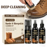 Suede & Sheepskin Cleaning Kit Remove Stubborn Stain Eliminate Odor Decontamination Made for All Nubuck Waterproof Shoe Care Set