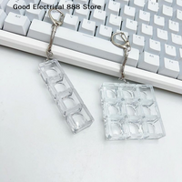 4/9keys DIY Keychain Keyboards Switch Tester Mechanical Keyboards Switch Testing For Different Keycap Button Fidget Toy Key Ring
